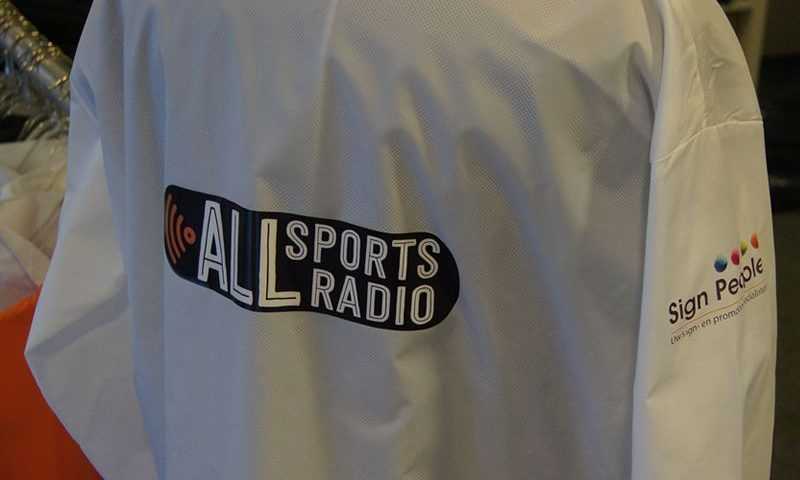 Logo op jas All sports radio