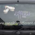 Autobelettering in Tilburg voor Zanzibar