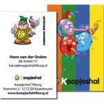 Koopjeshal carnavalsspecvialist Tilburg visitekaartjes Sign-People
