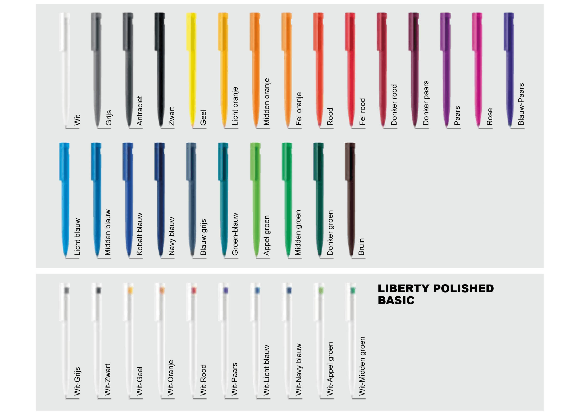 Pennen actie in alle kleuren